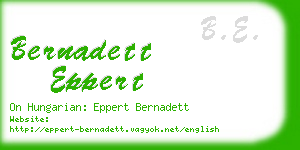 bernadett eppert business card